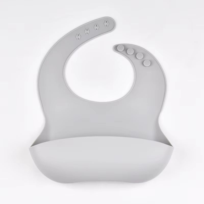 Baby Silicone Tray Bib Waterproof Soft 4-Speed Adjustable Bibs Newborn Eating Food Isolate Dirt Feeding Saliva Pocke Kids Stuff