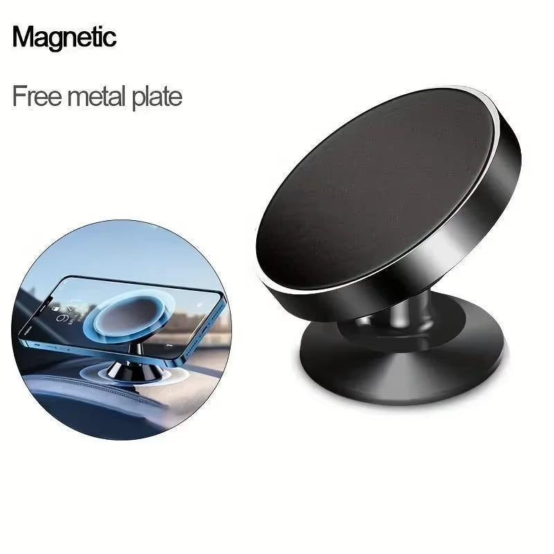 Magnetic Phone Holder for Car, Magnetic Car Mount for Cell Phone, 360° Rotation Universal Car Holder Fits All Smartphones