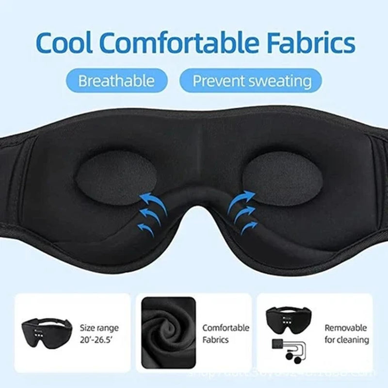 Sleep Mask with Bluetooth Headphones, 3D Sleep Mask Wireless Music Eye Mask