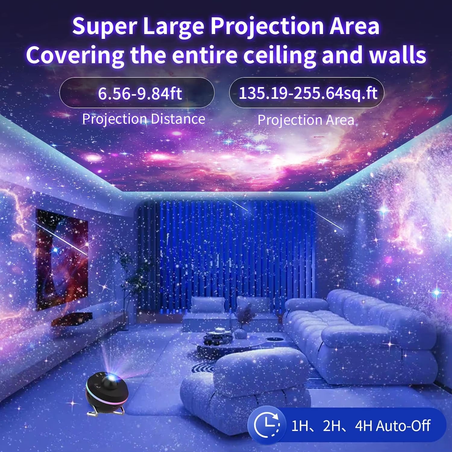 13-In-1 Galaxy Projector Dimmable RGB LED Lights Chrismas Spotlight Projectiion Fairy Lamp for Bedroom Gaming Room Party Decor