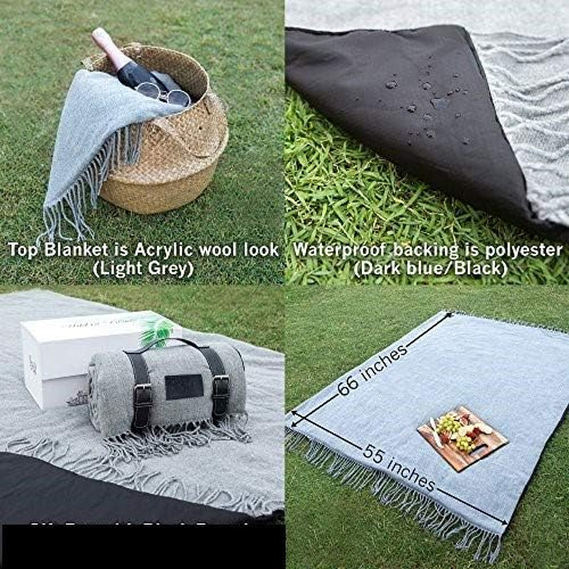 Soft Picnic Blanket, Beach Blanket, Baby, Large, Folding, Travel, Waterproof, Outdoor, Carry Tote, Camping, Stadium Mat