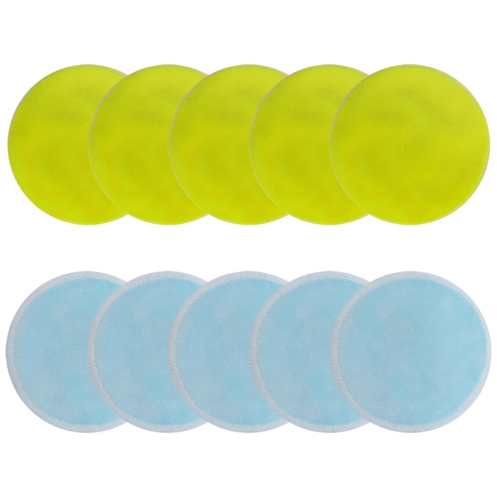Reusable Makeup Remover Pads - 10 Pieces Soft Organic Cotton Rounds with Washable Drawstring