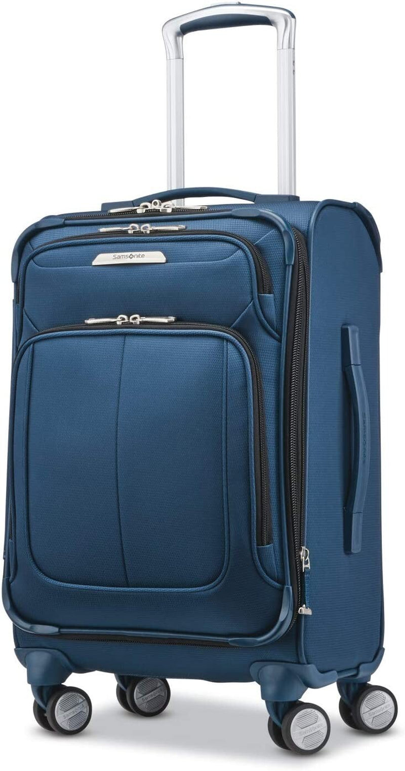 Samsonite Solyte DLX 20 Inch Softside Expandable Spinner Luggage Carry on Blue
