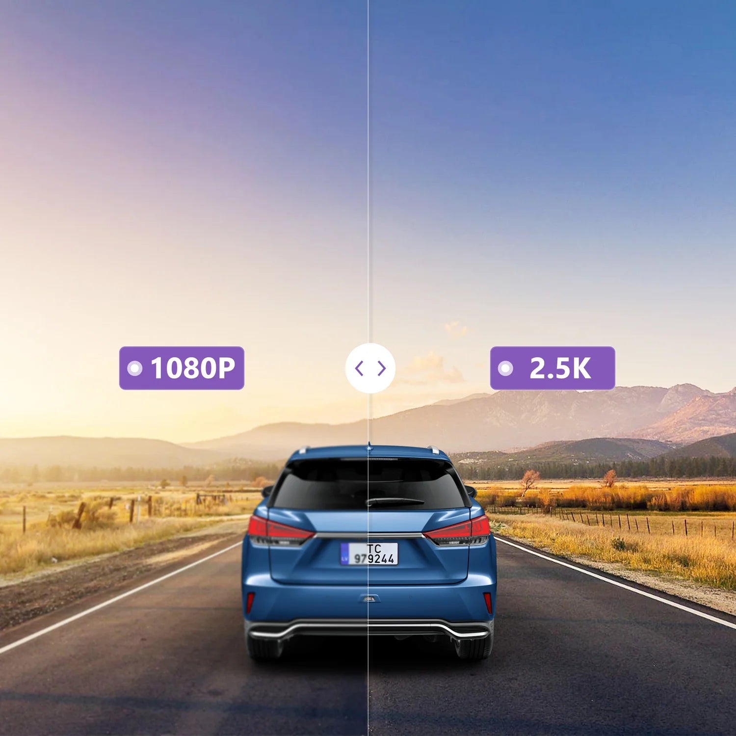 2.5K Mirror Dash Cam for Car, Dual Dash Camera Front and Rear 10" Full Touch Screen, Rear View Mirror Camera, 1080P Waterproof Backup Camera, Parking Assist, Loop Recording, G-Sensor