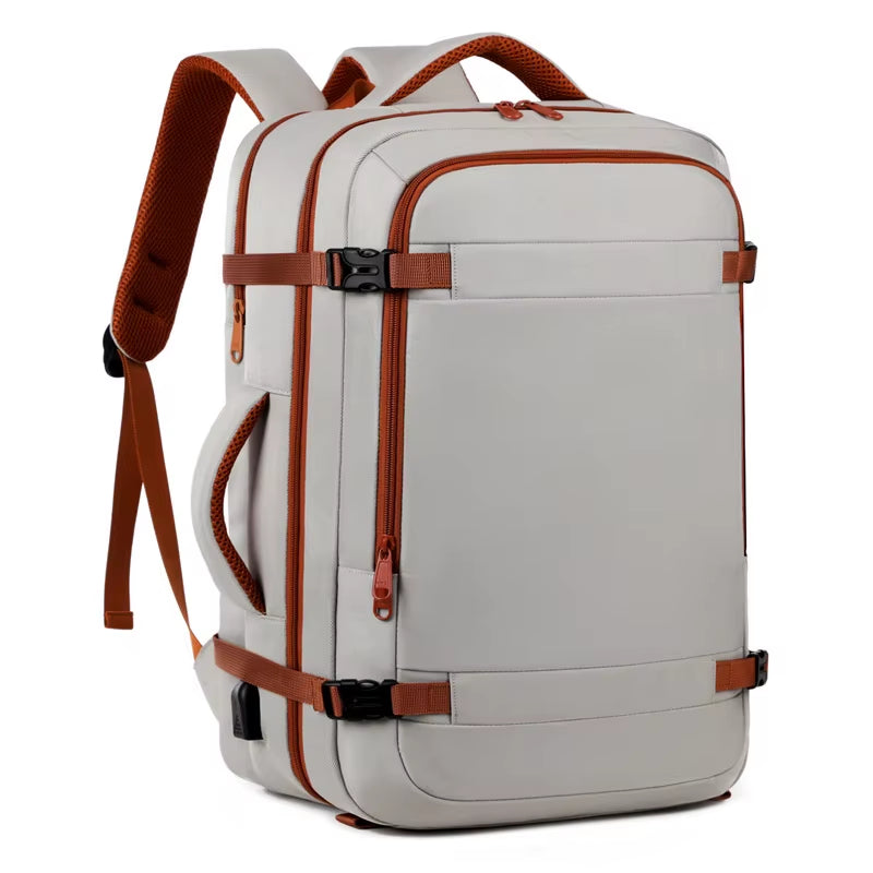 Smart Travel Backpack Unisex - USB Port & Multi-Compartment,Lightweight Oxford with Luggage Strap for Daily Use and Shopping