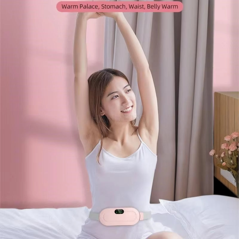 Relieve Menstrual Pain Abdominal Heating Massage Warm Belt Electric Heating Uterus Acupoints Vibrating Massage the Waist