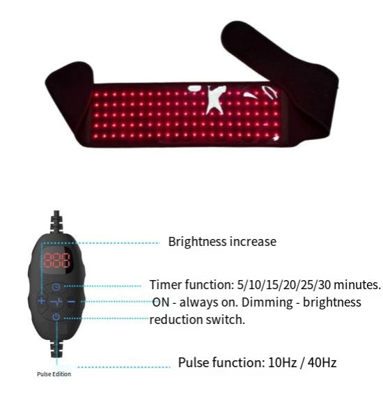 Red light therapy belt infrared belt protector overheating