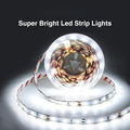 LED Light Strip for Indoor Use, White Plastic, 16.4 Ft
