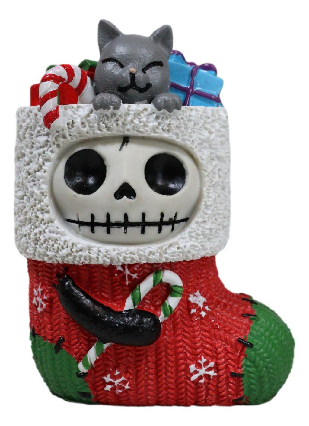 Christmas Furry Bones Mr. and Mrs. Santa Claus Tree Ornament and Stocking Figurines