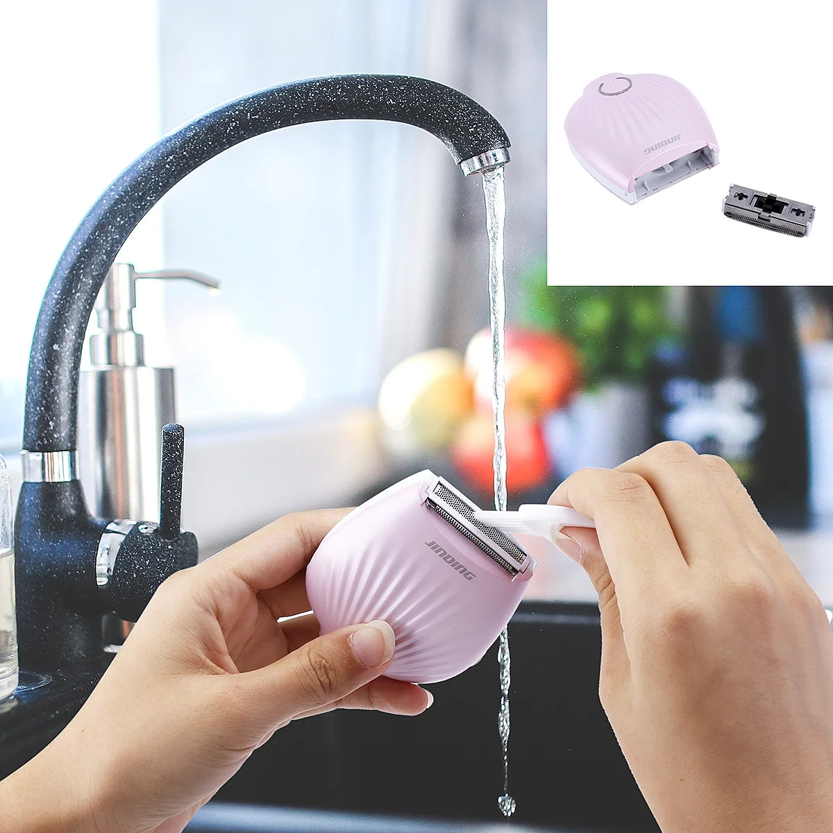 Electric Lady Shaver Waterproof Women Wet-Dry Razor Rechargeable Hair Trimmer