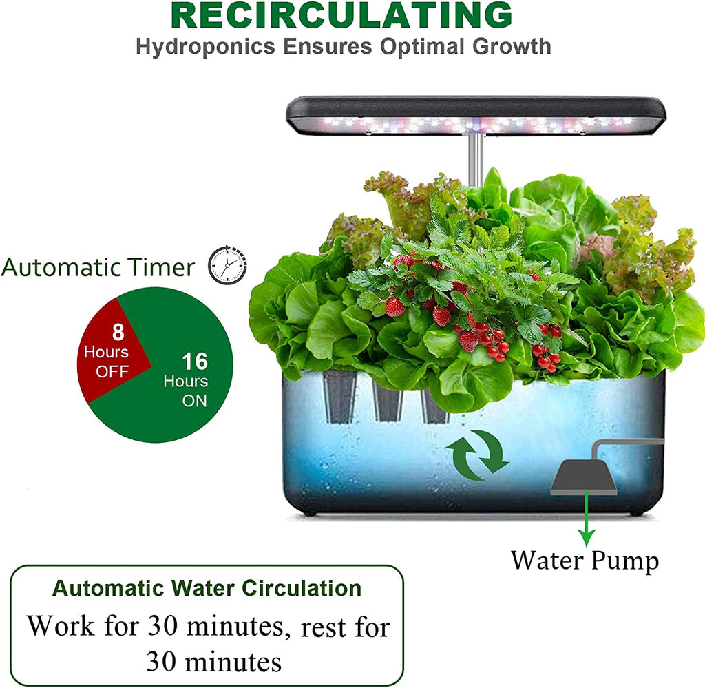 Hydroponics Growing System 12 Pods Indoor Garden, Smart Herb Garden Kit with 36W Grow Light for Plant Growing Gardening Gifts for Women Mom