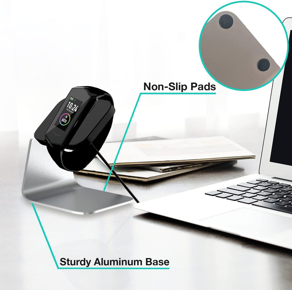 KORE 2.0 Elite Smartwatch Charging Stand - Aluminium Charging Watch Stand for Kore 2.0 Fitness Tracker L Sleek, Non-Slip Heart Rate Monitor Watch Holder Stand L Great Night Stand Accessories