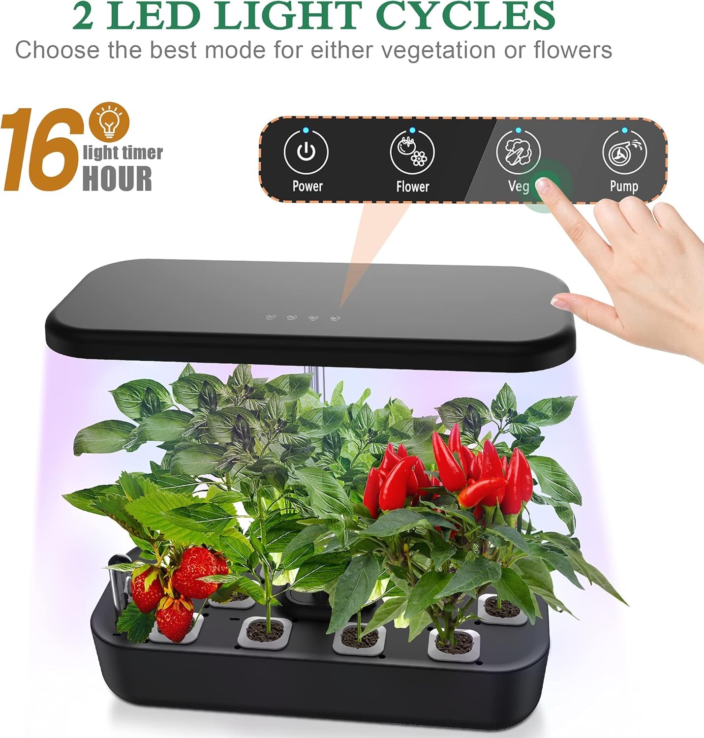 Hydroponics Growing System 12 Pods Indoor Garden, Smart Herb Garden Kit with 36W Grow Light for Plant Growing Gardening Gifts for Women Mom