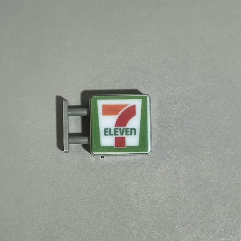 Convenience store refrigerator sticker creative light display board can magnetically attract Rosen 711 family lightbox toy model to emit light