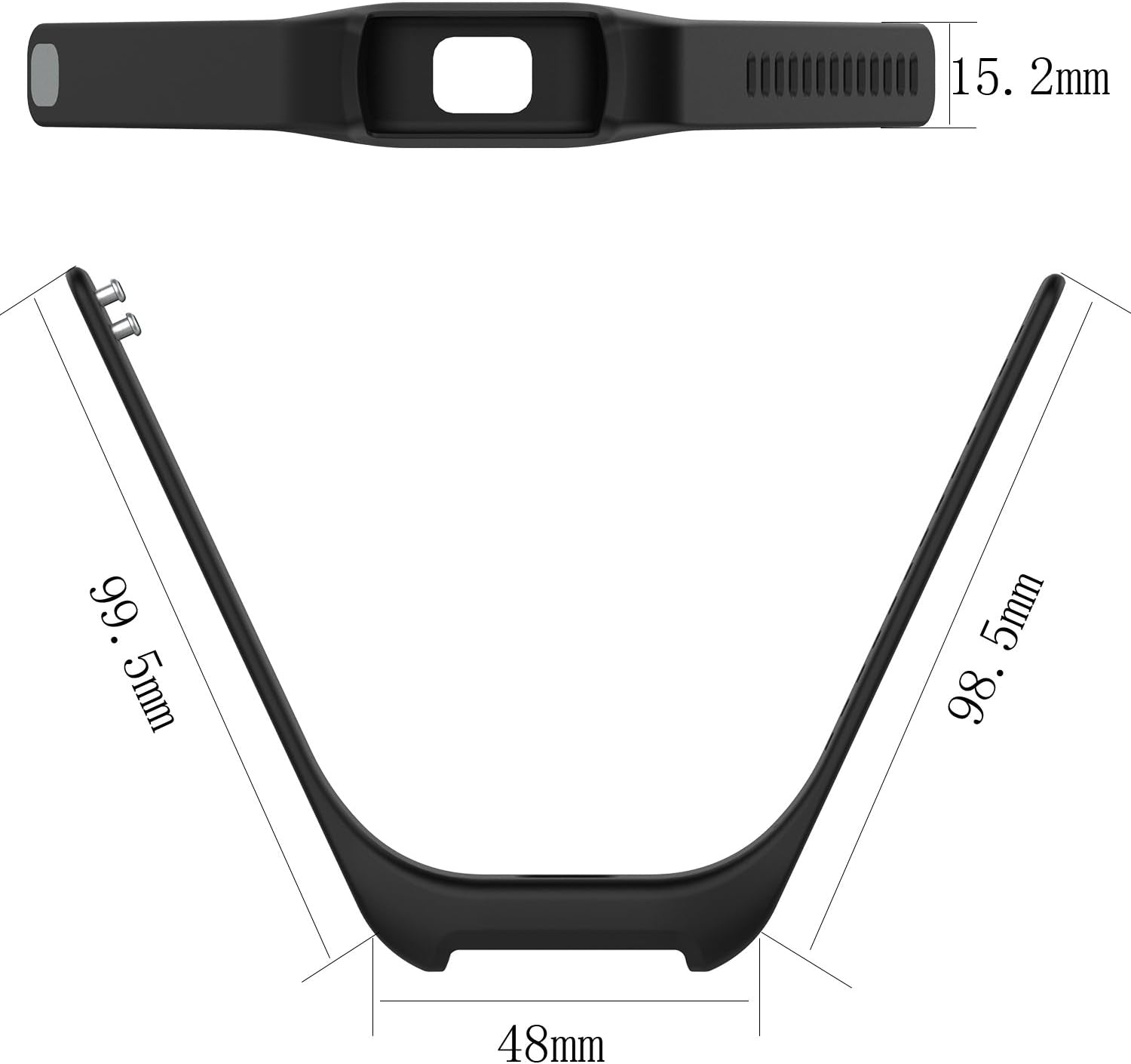 Band Compatible with Ticband Band Ticwatch Ticband Sport Wristbands Replacement One-Piece Soft Silicone Breathable Adjustable Watch Band Strap Bracelet for Ticwatch Ticband Fitness Tracker