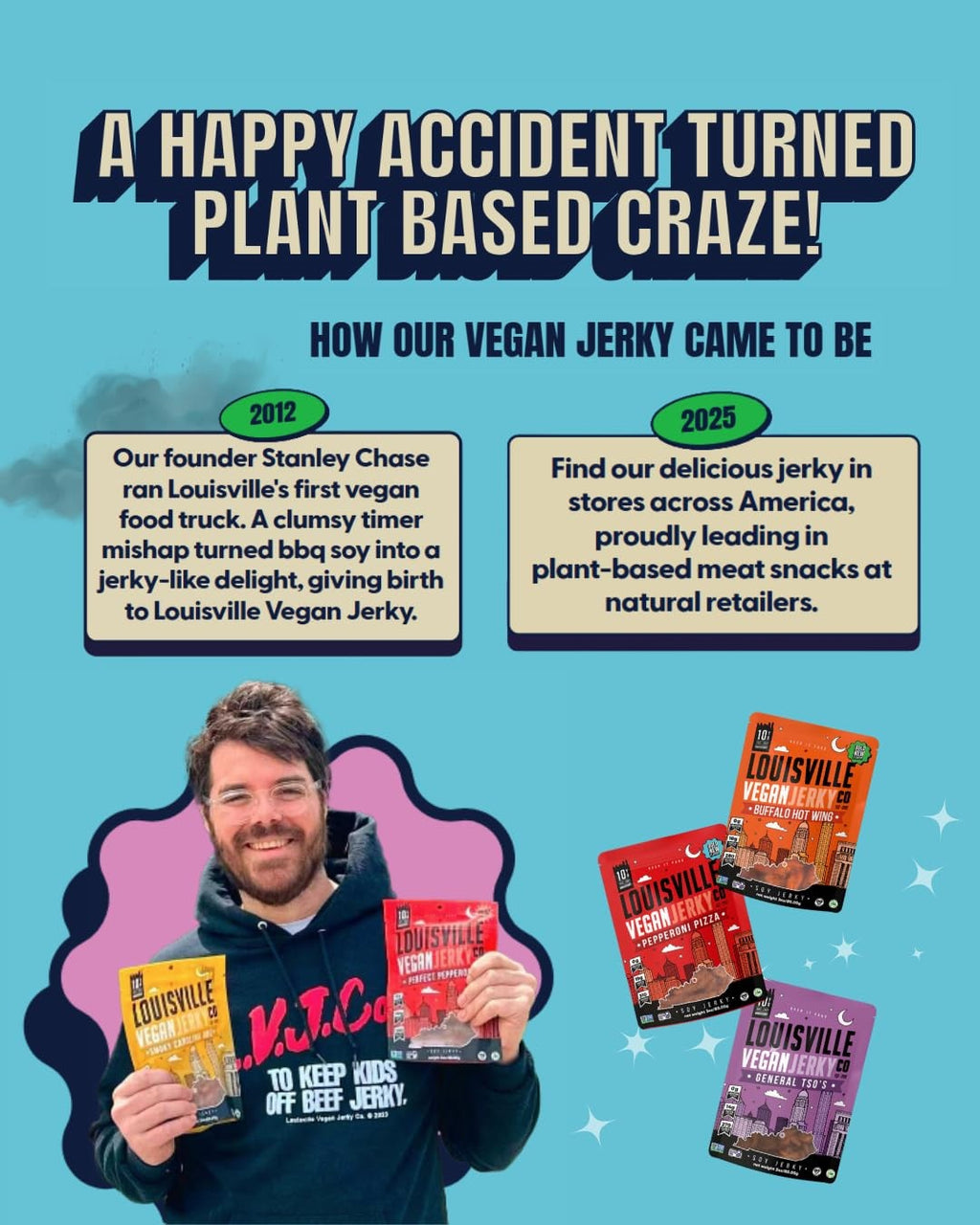 Louisville Vegan Jerky General Tso'S Gluten Free Vegan Plant Based Snack 1 Pack