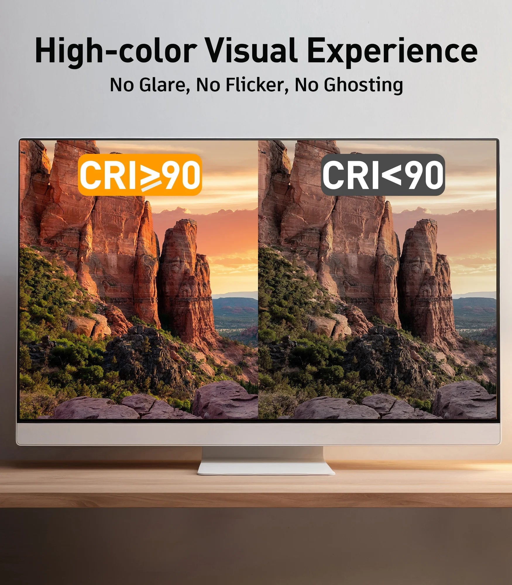 LED Desk Lamp with Base, 270°-360° Angle-Adjustable 3-Light Bars Architect Office Desk Lamp , 24W Desk Lights for Home Office, Eye Care Auto Stepless Dimming Desk Light, 7×5 Lighting Modes