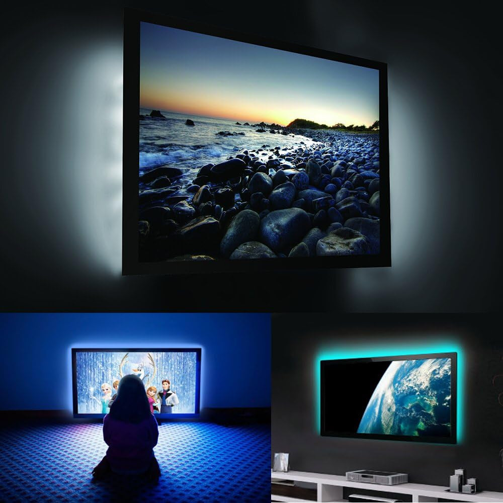 Battery Powered Led Strip Lights RGB with Mini Controller Waterproof Led Rope Lights Battery Operated Led Lights Multi Color Changing Lights 2M 6.56Ft