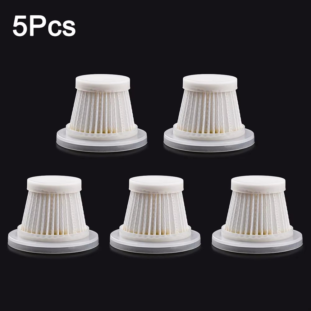 5Pcs Car Vacuum Cleaner Filter Washable HEPA Car Vacuum Filter Portable Vacuum Cleaner Cartridges Car Vacuum Cleaner Accessories