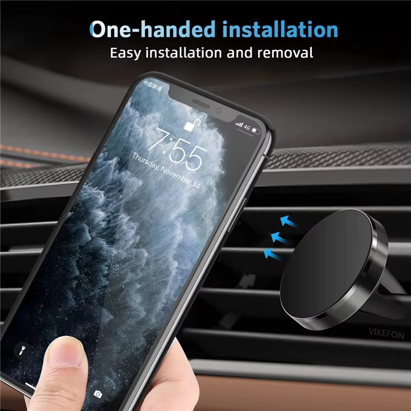 Magnetic Car Phone Holder Mount Air Vent Smartphone Mobile Stand Bracket Cell GPS Support in Car for Iphone Xiaomi Mi Samsung LG