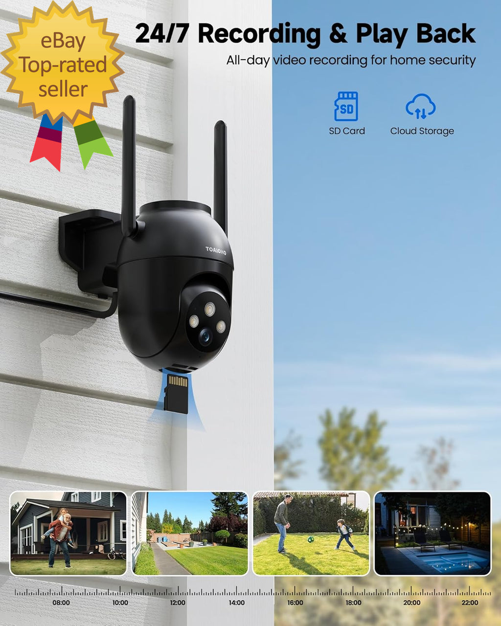 3MP Security Camera Outdoor Wired: Camera for Home Security Outdoor 2.4G/5G Wifi
