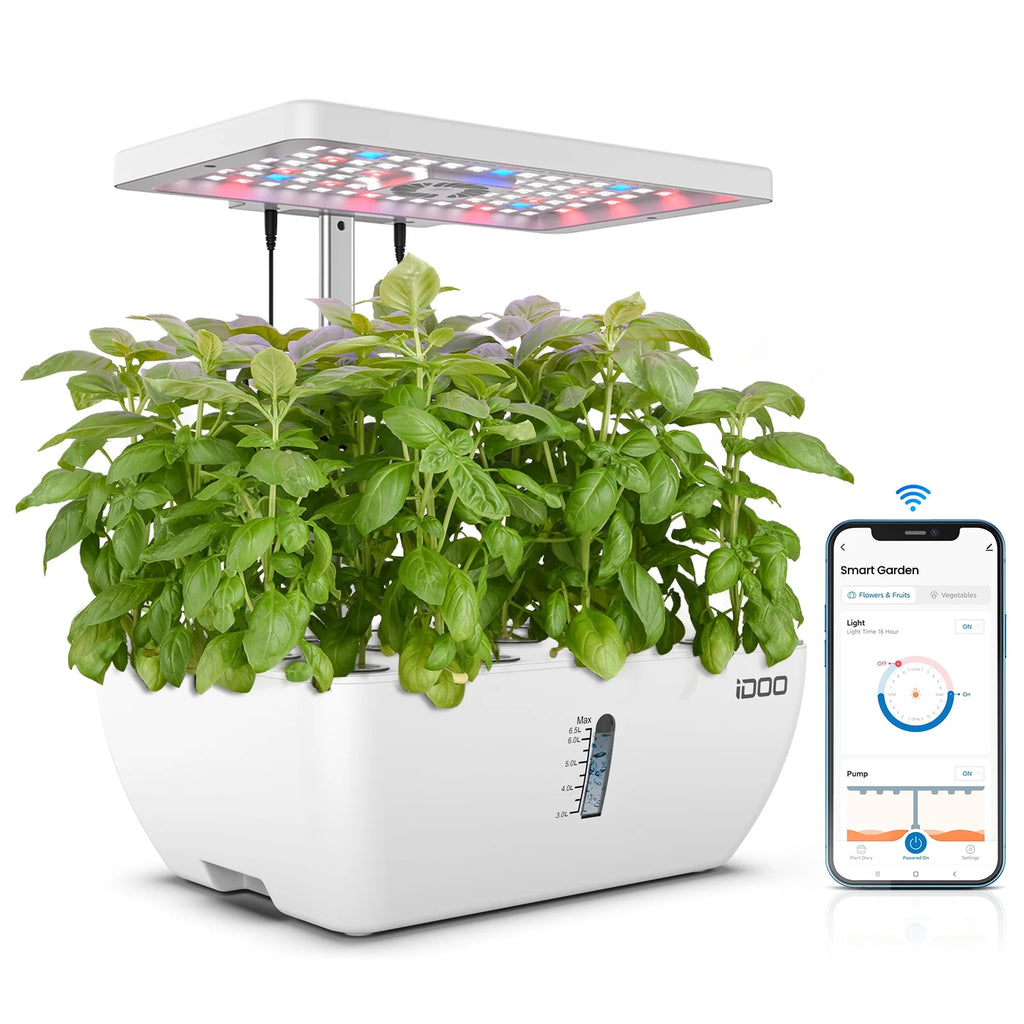 Wifi 12 Pods Hydroponic Growing System, Smart Indoor Herb Garden, Plants Germination Kit