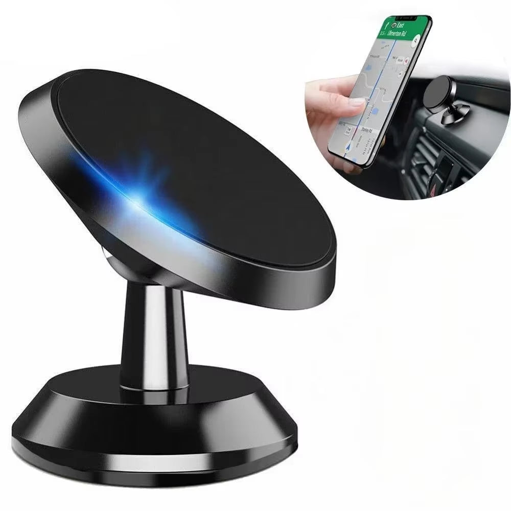 Magnetic Phone Holder for Car, Magnetic Car Mount for Cell Phone, 360° Rotation Universal Car Holder Fits All Smartphones