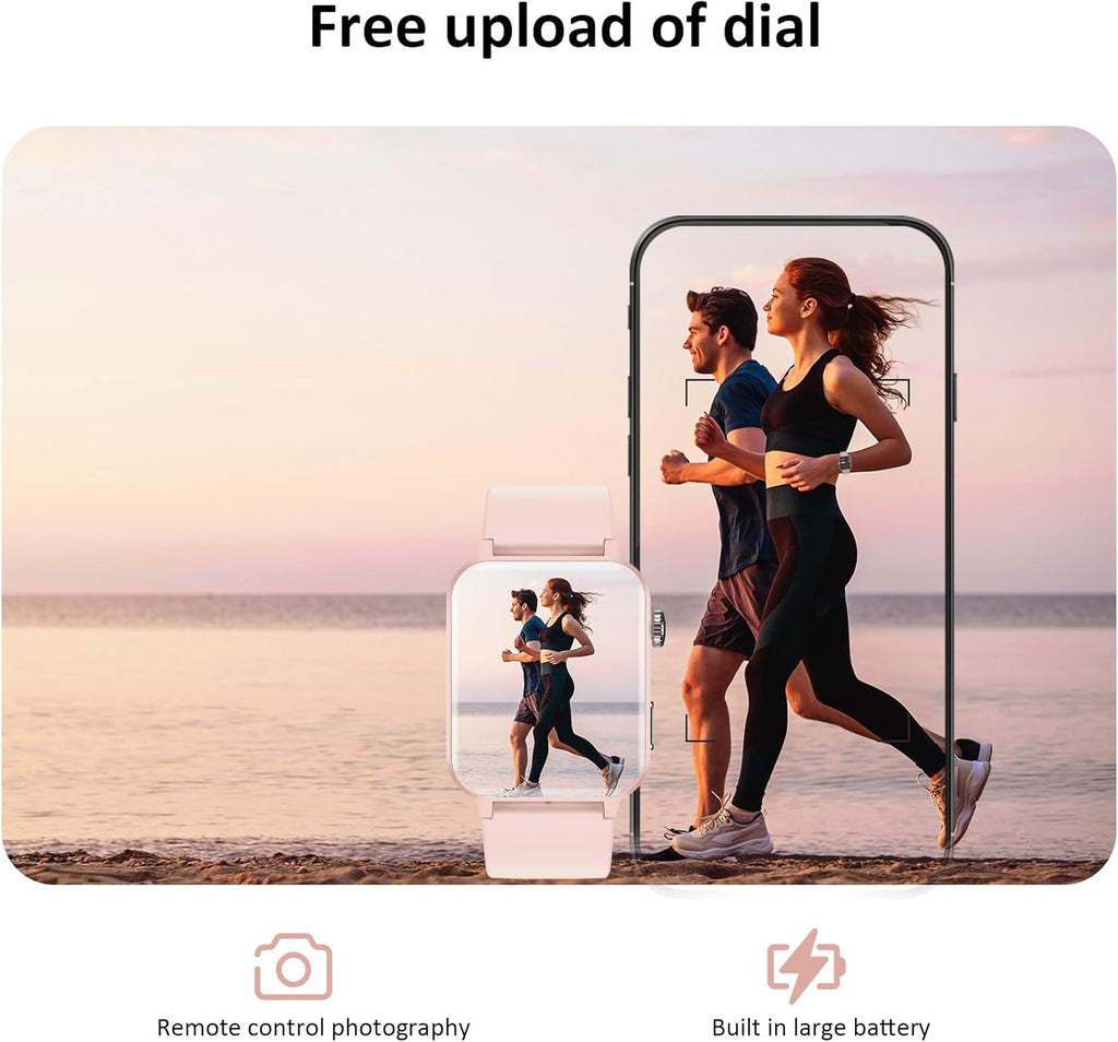 Smart Watches for Women(Make and Answer Calls),1.85''Hd Screen Fitness Tracker Watch,100+ Sport Modes,Spo2/Heart Rate/Sleep Monitor for Android Iphone