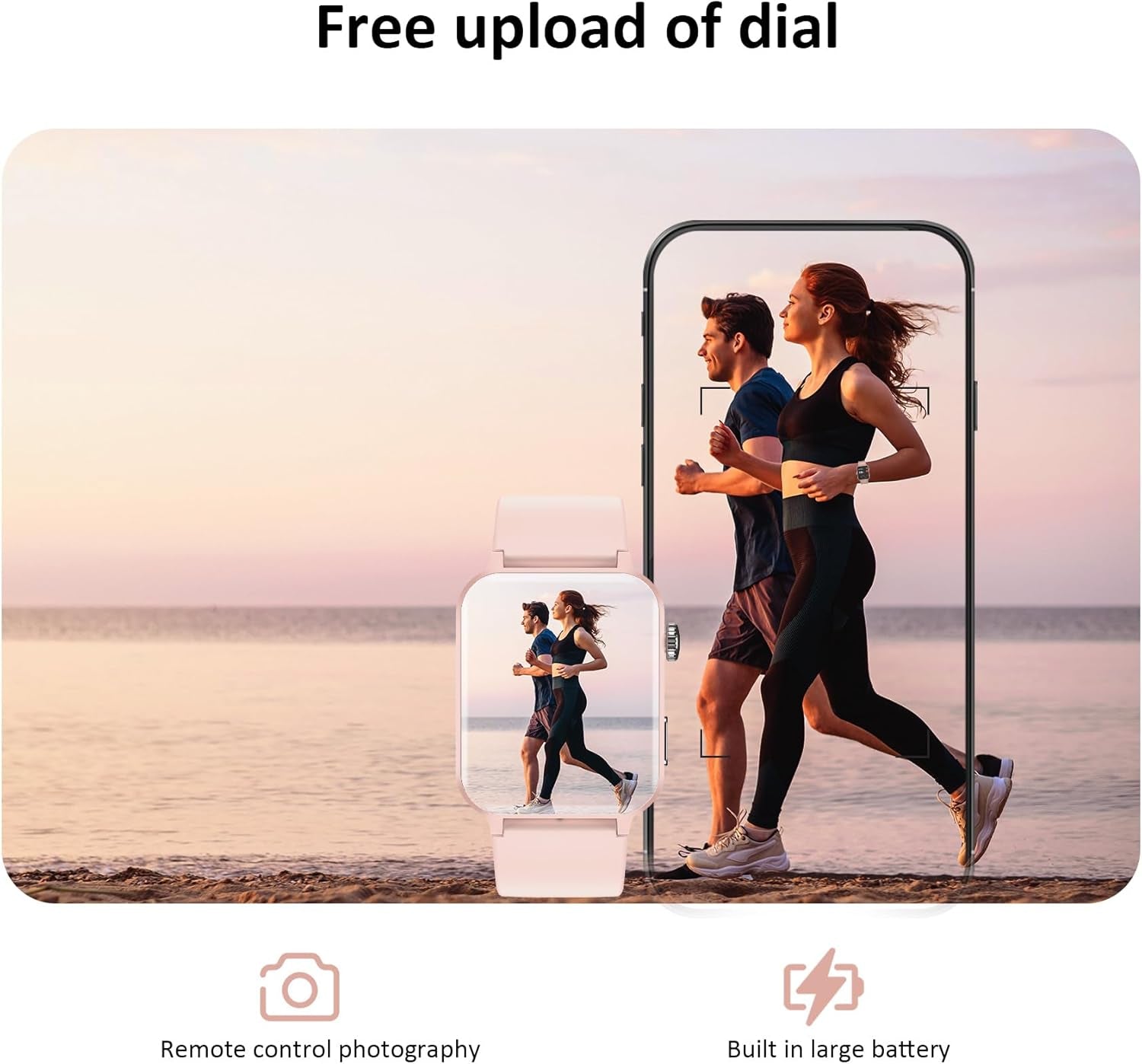 Smart Watches for Women(Make and Answer Calls),1.85''Hd Screen Fitness Tracker Watch,100+ Sport Modes,Spo2/Heart Rate/Sleep Monitor for Android Iphone