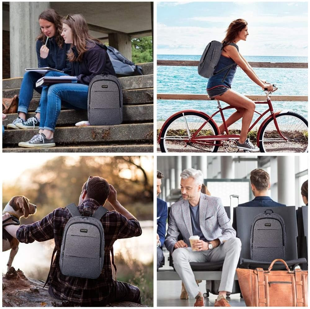 Travel Laptop Backpack Water Resistant Anti-Theft Bag with USB Charging Port and Lock 14/15.6Inch Computer Business Backpacks Gift for Men Women(15.6 In,A-Black)