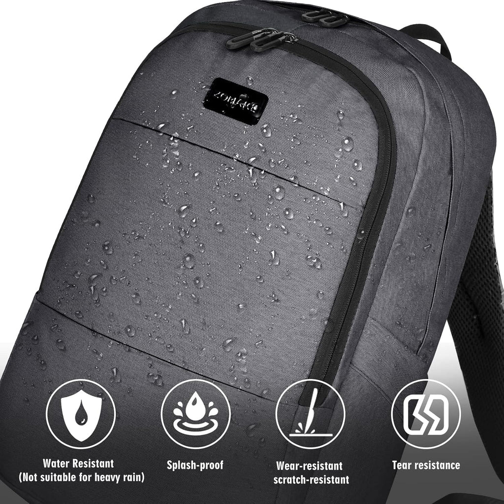 Travel Laptop Backpack Water Resistant Anti-Theft Bag with USB Charging Port and Lock 14/15.6Inch Computer Business Backpacks Gift for Men Women(15.6 In,A-Black)