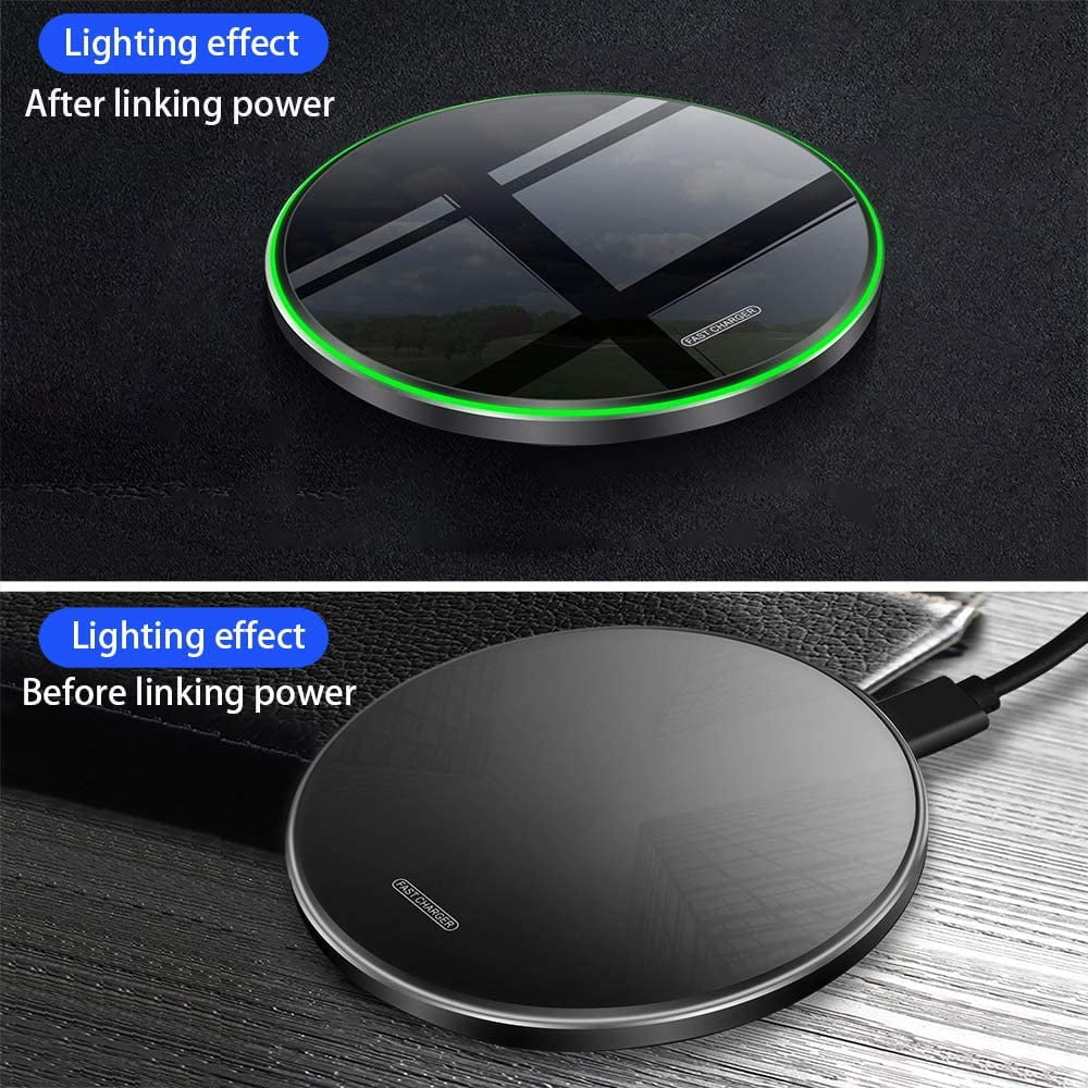 20W Wireless Charger Fast Charging Station for Iphone 15 14 13 12 11 X 8 Airpods Samsung Galaxy Black