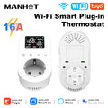 Smart Wifi Digital Thermostat Socket 16A EU Plug App Remote Temperature Heating Cooling Control for Google Home Alexa Tuya