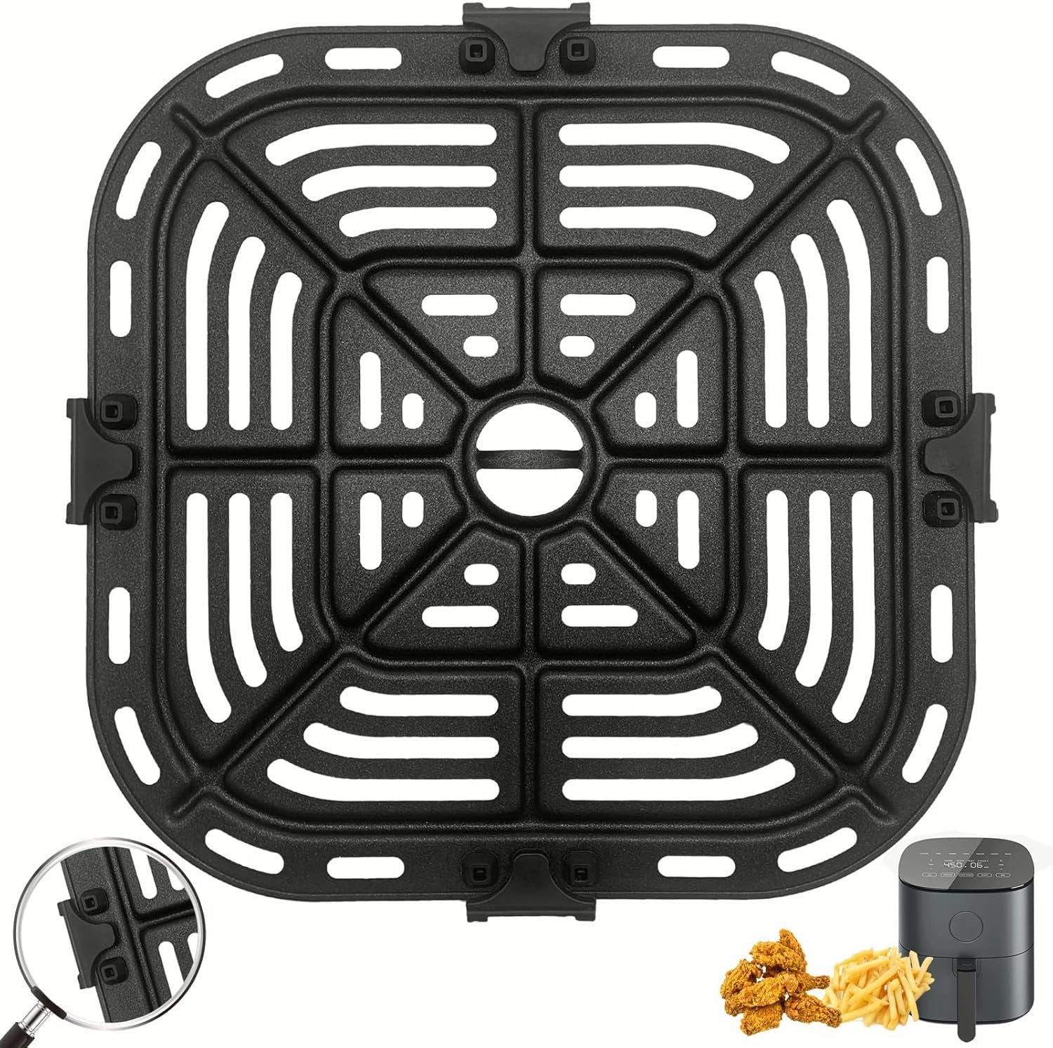 Air Fryer Replacement Grill Pan Fit for COSORI Air Fryer 5 QT, Air Fryer Rack Re