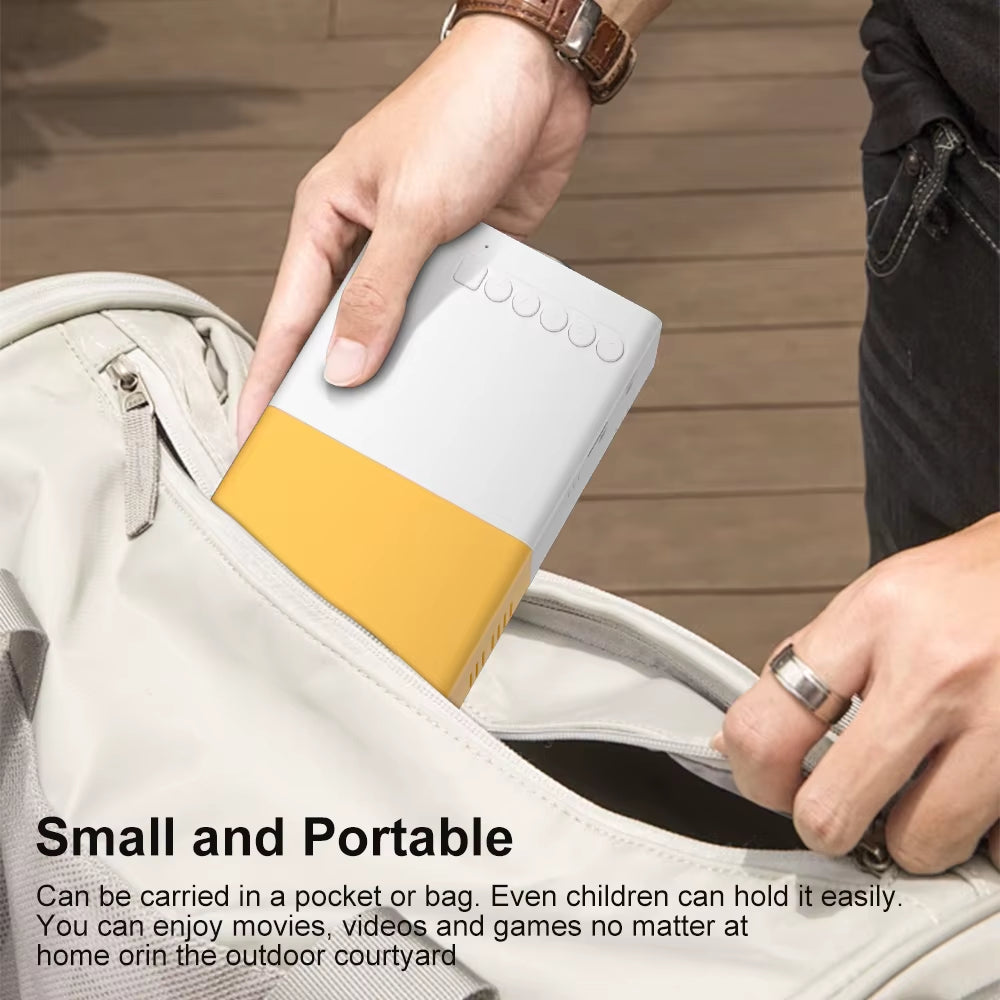 Portable Mini Projector 600 Lumens LCD Hdmi-Compatible Built-In Speakers Small for Home Outdoor Display Kids Gift 320P