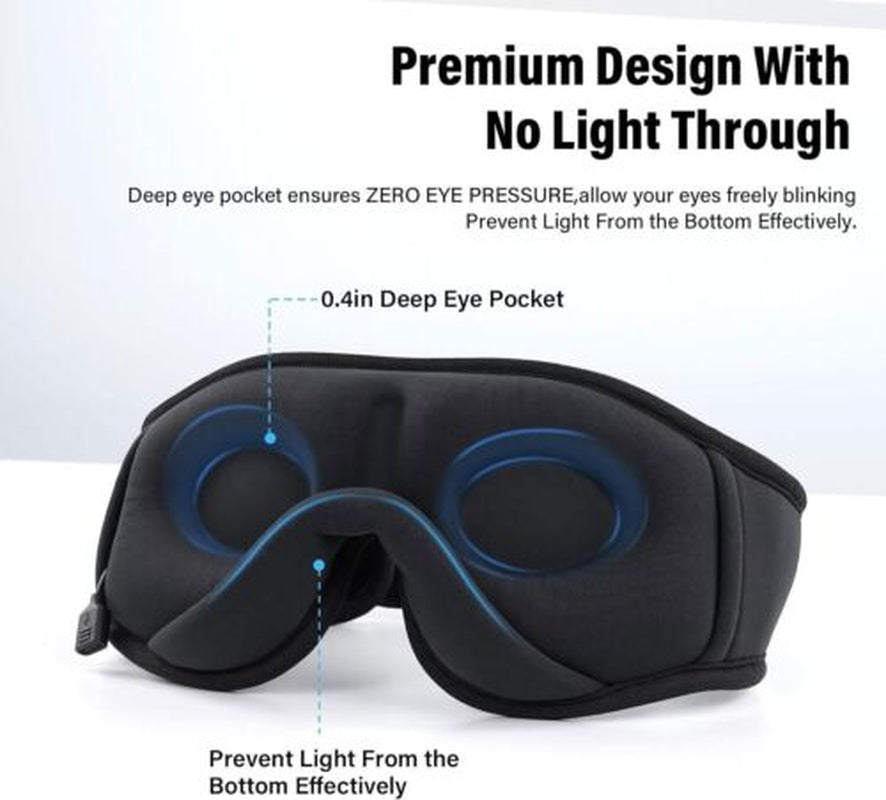 Sleep Mask with Bluetooth Headphones, 3D Sleep Mask Wireless Music Eye Mask