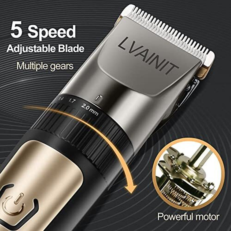 Hair Clippers for Men, Cordless LCD Rechargeable Hair Trimmer Beard Trimmer