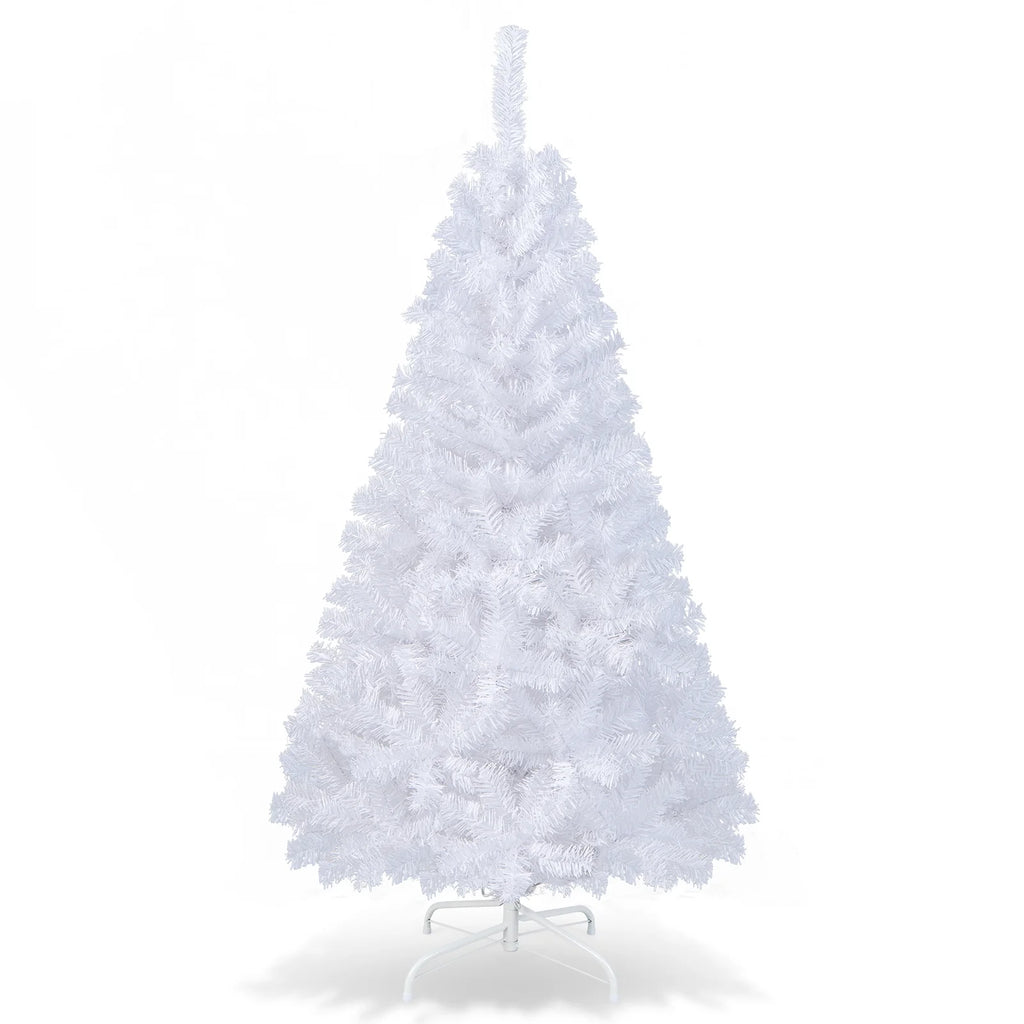 5Ft/6Ft/7Ft/8Ft Artificial PVC Chrismas Tree W/Stand Holiday Season Indoor Outdoor Green
