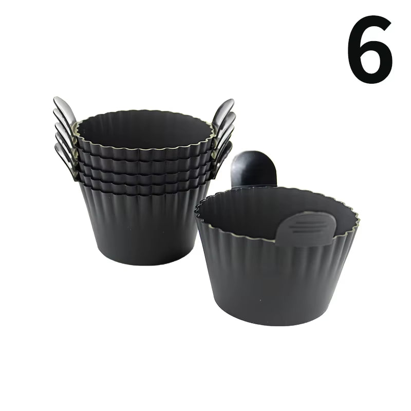 Silicone Air Fryer Egg Poacher Silicone Cupcake Baking Cups Ramekins for Air Fryer Ovens Air Fryer Silicone Basket