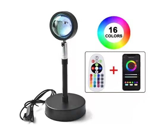 APP Sunset Light Sunset Light Net Red Projection Fill Light Remote Control RGB Sunset Light Live Floor Lamp Dawn Atmosphere
