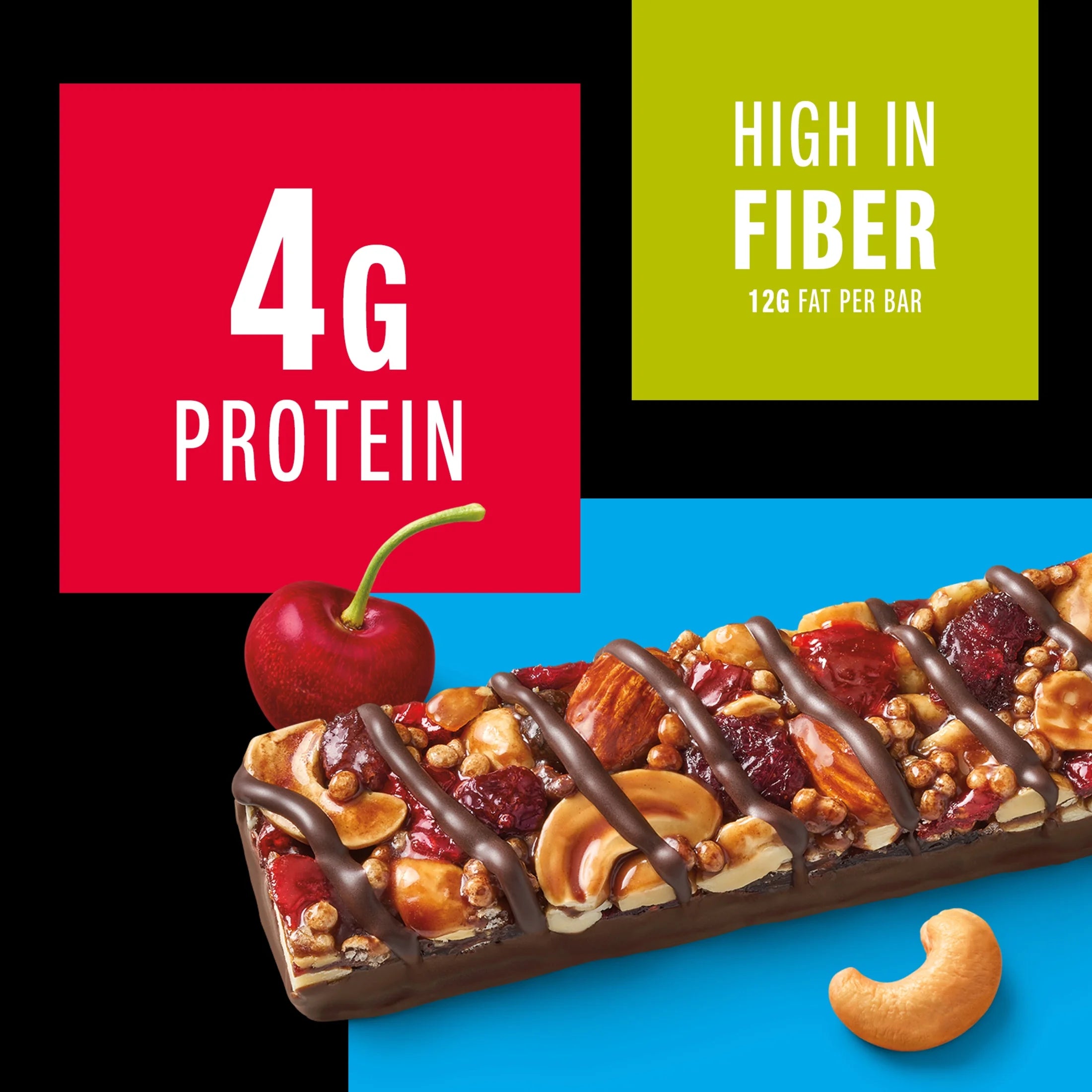 Gluten Free Dark Chocolate Cherry Cashew Snack Bars, 1.4 Oz, 12 Count Box