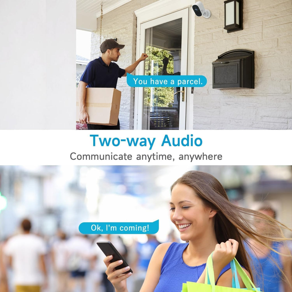 4MP Wireless Solar Security Camera Outdoor Wifi Smart Home Security IP Camera