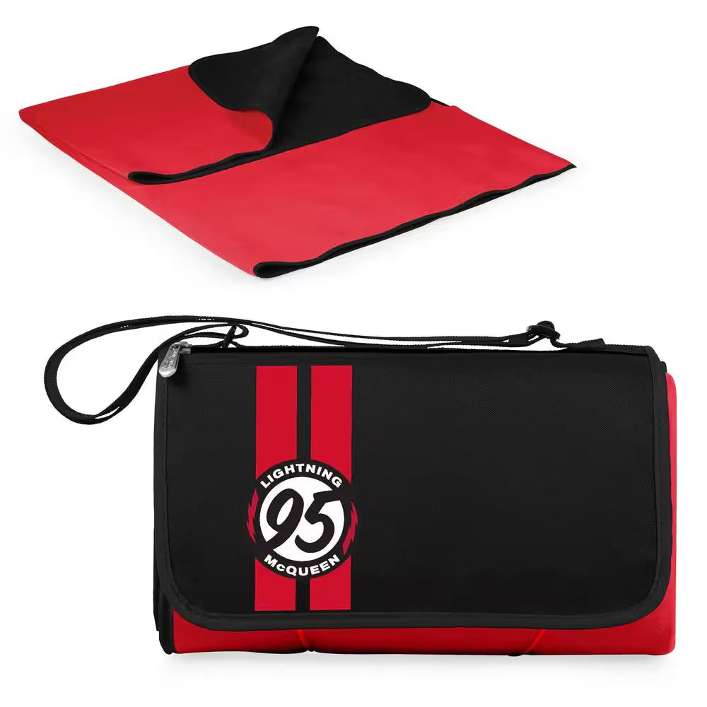 Lightning Mcqueen Red Blanket Tote Outdoor Picnic Blanket