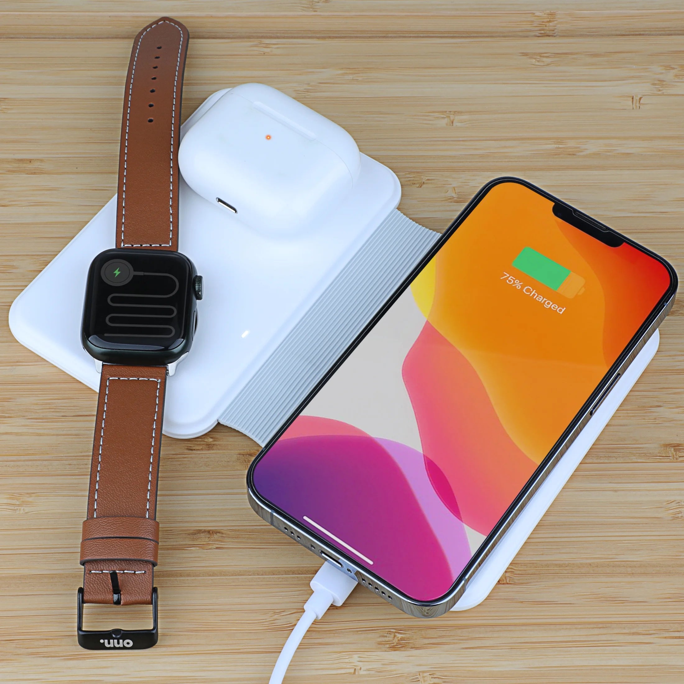 3-In-1 Wireless Travel Charger 10W for Phone, Watch & Earbuds