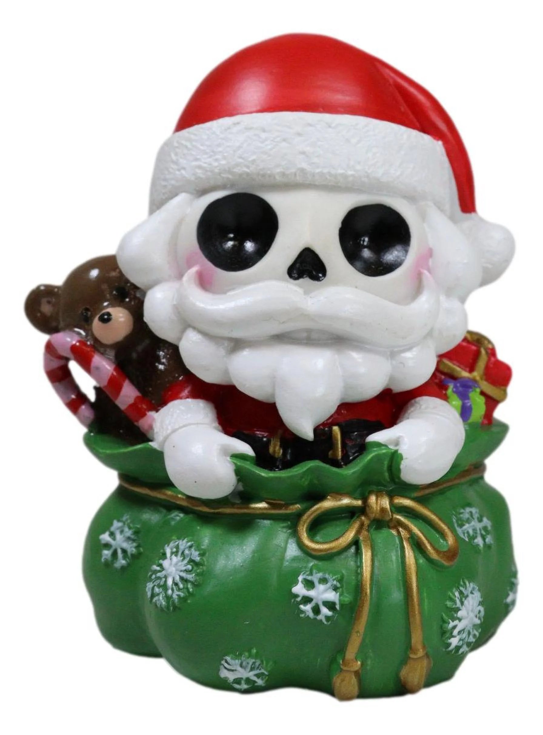 Christmas Furry Bones Mr. and Mrs. Santa Claus Tree Ornament and Stocking Figurines