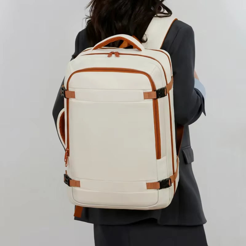 Smart Travel Backpack Unisex - USB Port & Multi-Compartment,Lightweight Oxford with Luggage Strap for Daily Use and Shopping