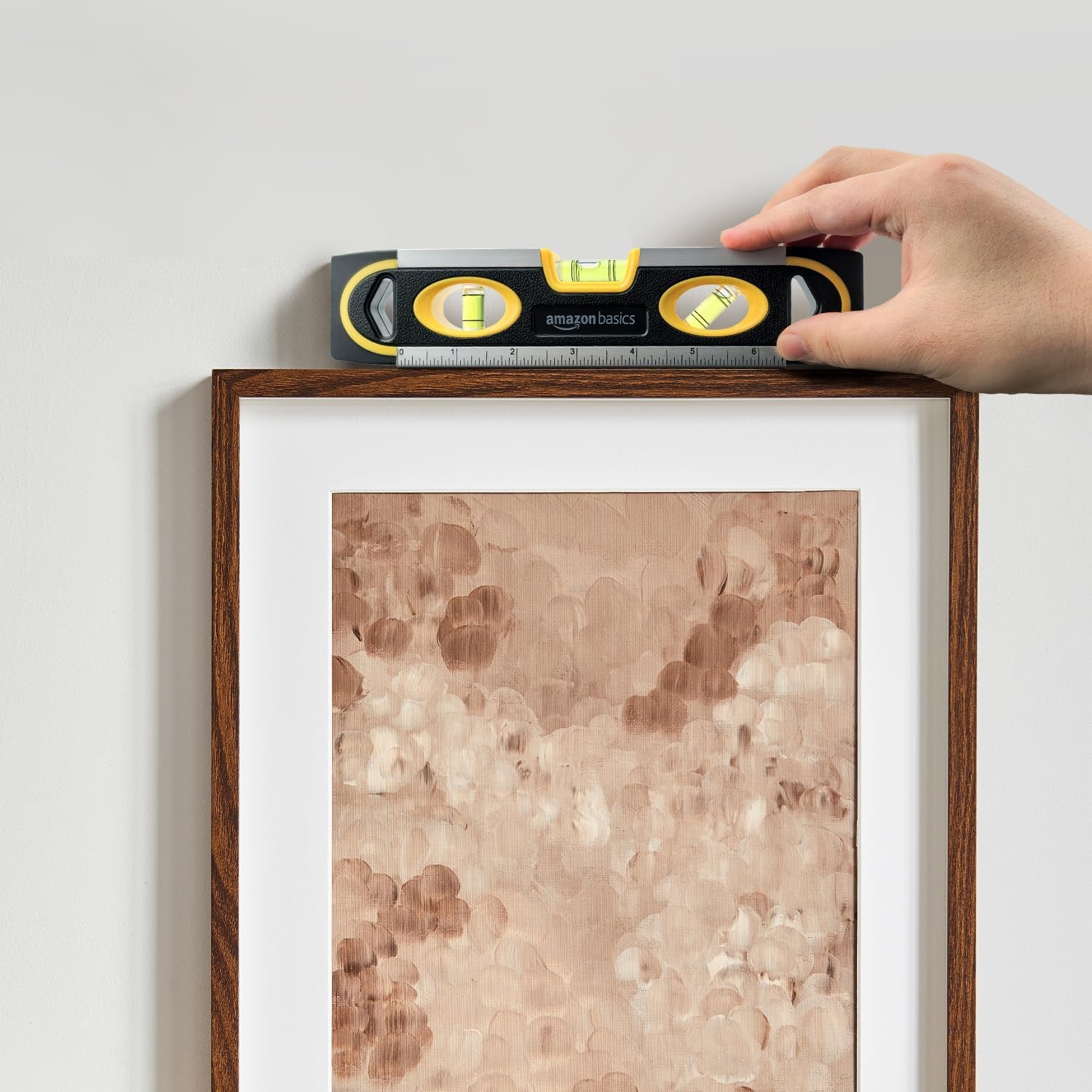 9-Inch Magnetic Torpedo Level and Ruler, 180/90/45 Degree Bubbles, Black