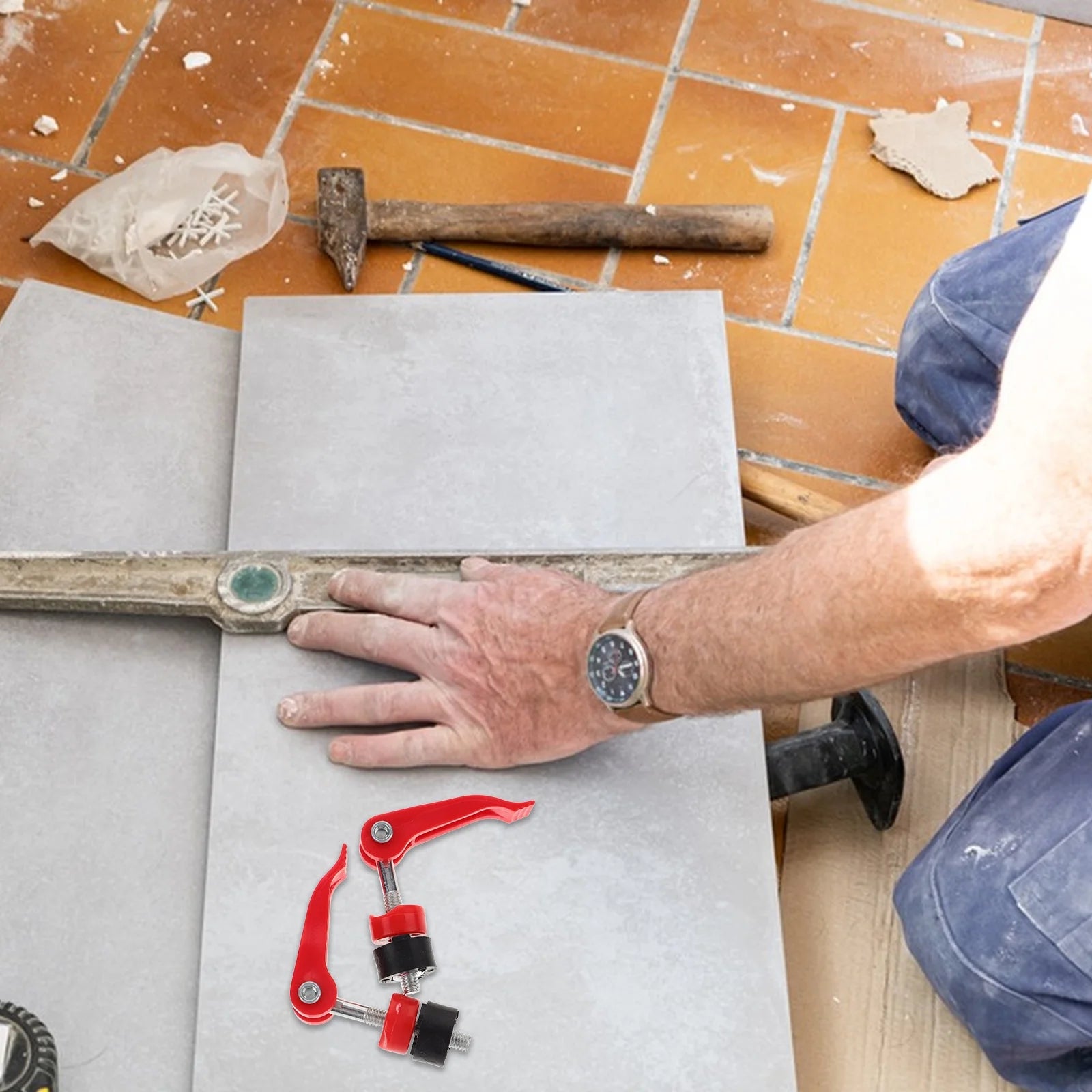 2Pcs Pressing Screw for Tile Cutter Convenient Manual Pressing Screw Part Tile Cutter Plastic Screw Handle Part