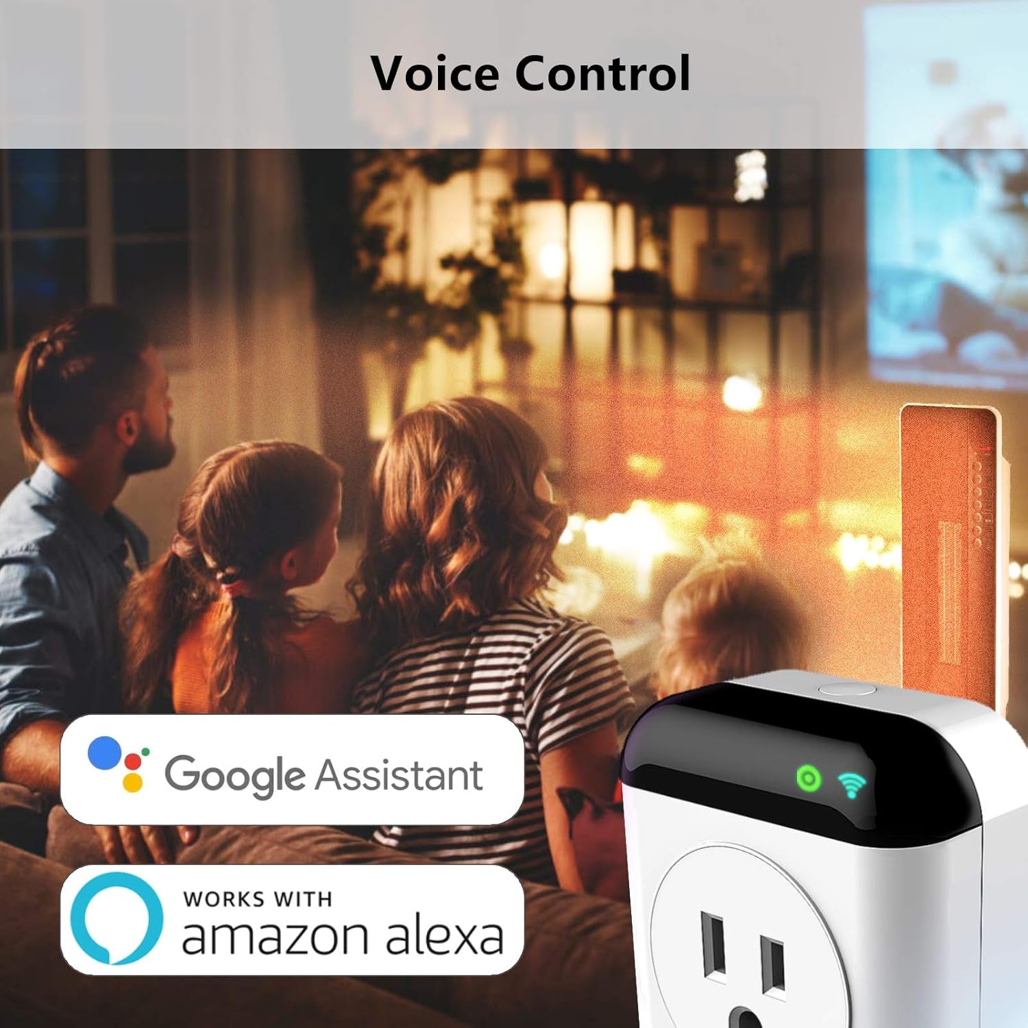Programmable Smart Wifi Thermostat Plug Outlet, Wireless Electric Plug-In Temperature Controller with App Remote Control. Compatible with Alexa