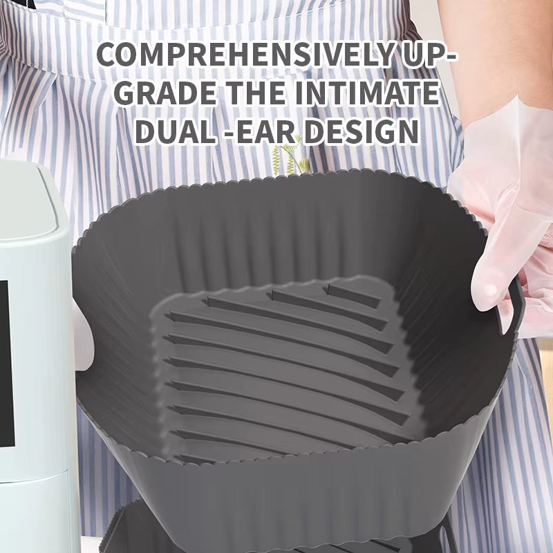 Non-Stick Rectangular Air Fryer Basket Easy Clean Air Fryer Silicone Pot Air Fryer Basket Suitable for Air Fryer